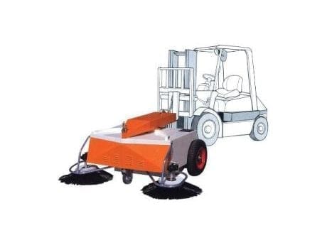 Forklift Mounted Sweeper Materials Handling