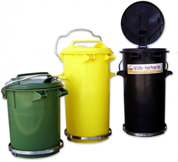 Waste Bins with Foot Pedal Materials Handling
