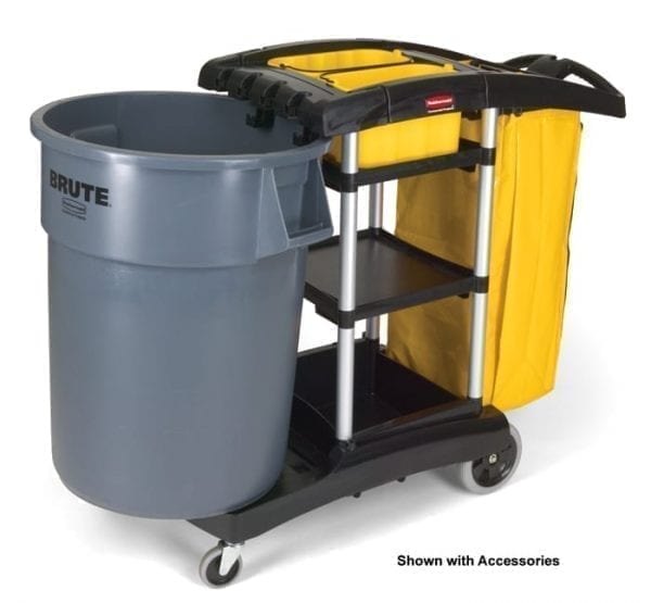 B9T72 High Capacity Cleaning Cart with accessories 1