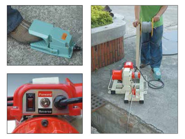 Capstan winch in action cable puller LCAP250