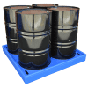 DMXP2002 Low Profile Spill Pallets 4 Drum