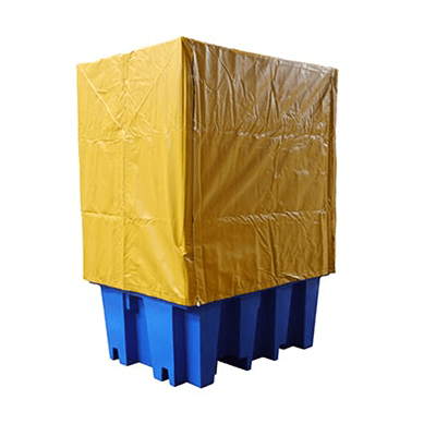 DMXP6503 PVC Cover and Frame for Single IBC Spill Pallets closed