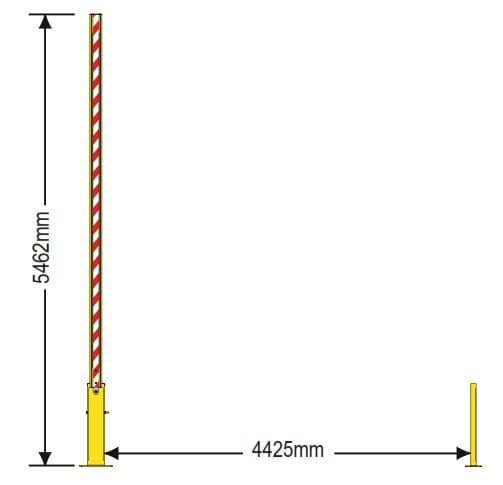 DSBG5000 Manual Boom Gate dimensions DSBG5000 Manual Boom Gate dimensions