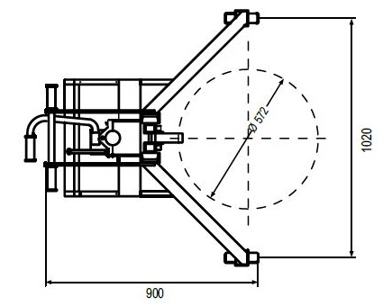 Drum Lifting Trolley Dims DTF450C 2