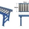Gravity conveyor with supports