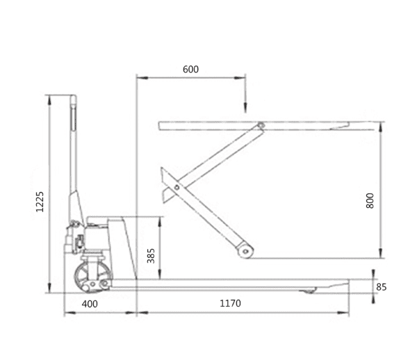 High Lifter Stillage Skid Truck dimensions
