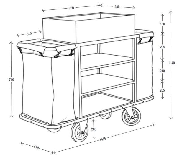 Housekeeping Trolleys Materials Handling