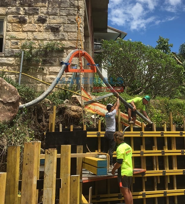 MCML50 Concrete Pump Line Hanger in action 2