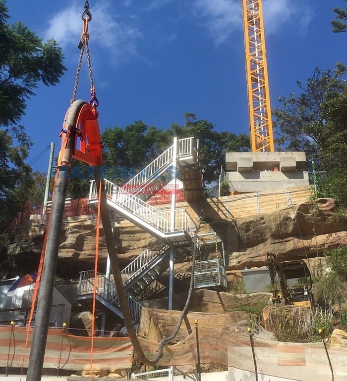 MCML50 Concrete Pump Line Hanger in action