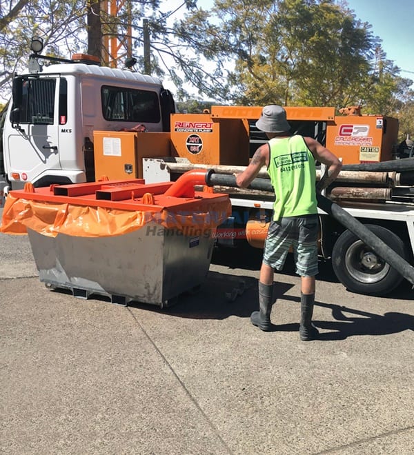 Concrete Washout Bin Materials Handling