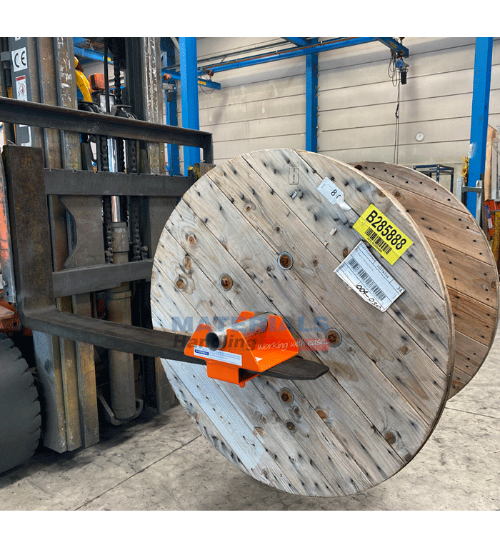 Forklift Mounted Cable Drum Cradle Materials Handling