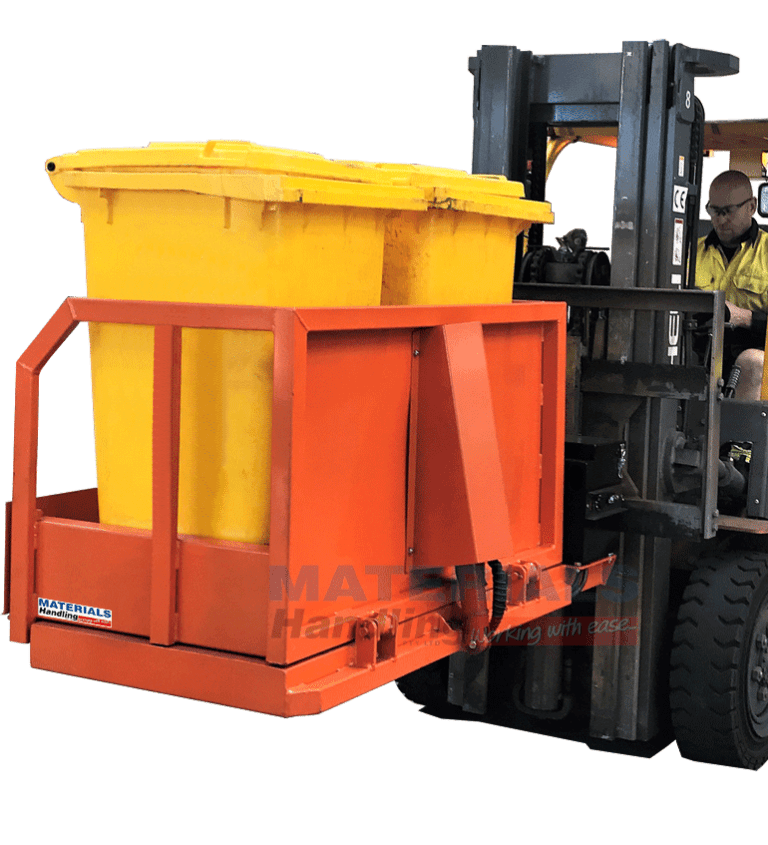 Wheelie Bin Tippers Forklift Mounted Materials Handling