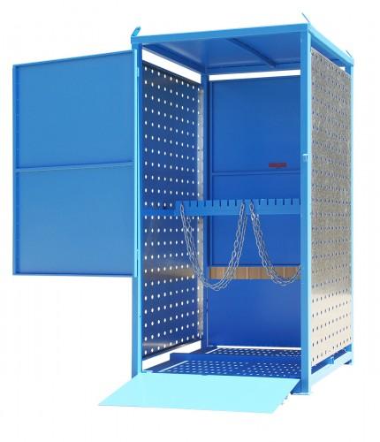 MG04DS Gas Cylinder Storage Cages open 2