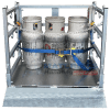 MSGC80 Gas Cylinder Stillage Cage with folding ramp
