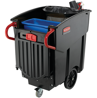 Mega Brute Mobile Waste Container with blue container