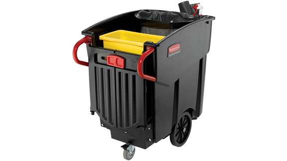 Mega Brute Mobile Waste Container with yellow container