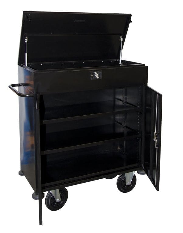 Mini Bar Cart BWHMB11LB open doors