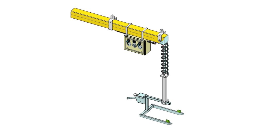 Pneumatic Wire Rope Balancers with forks for boxes