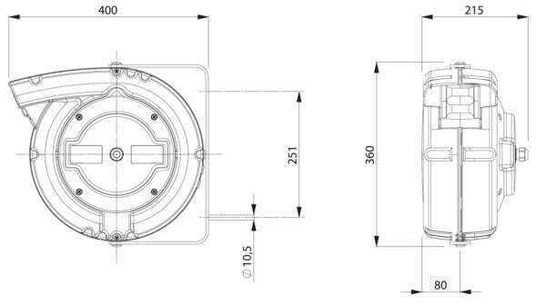 Retractable Cable Reels aluminium case dimensions