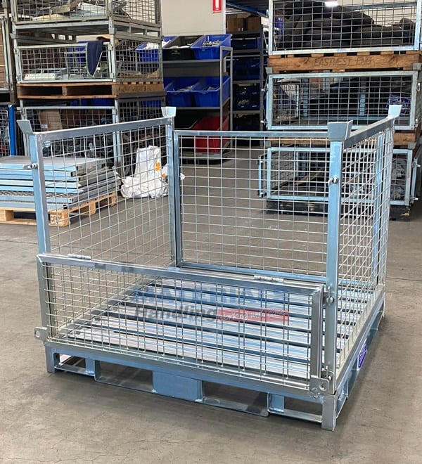 Steel Pallet Cages Materials Handling