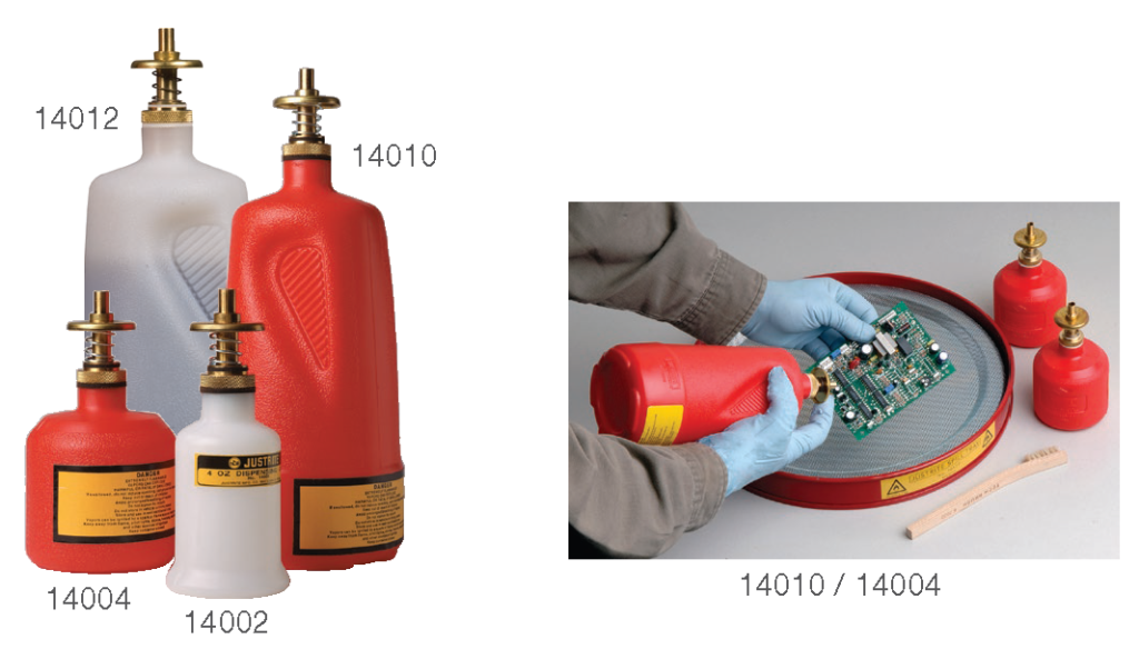 Safety dispensing cans poly