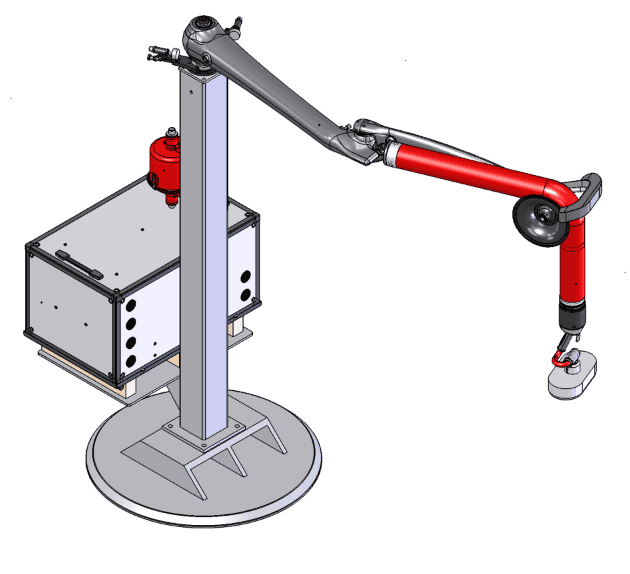 Vaculex Jib Mounted ParceLift with MobiDisc baseplate